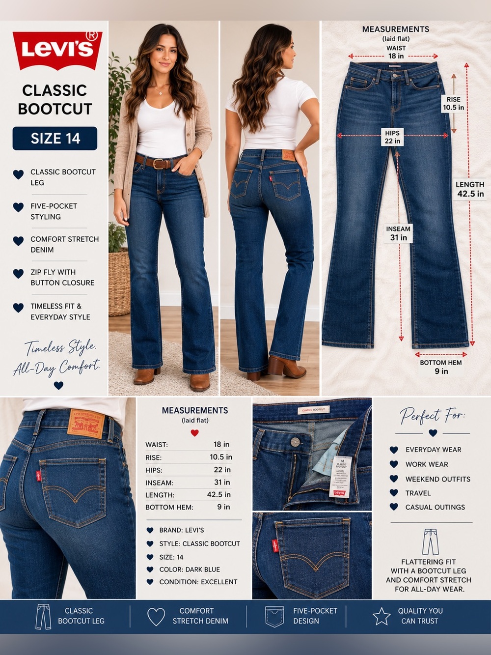 Levi's Dark Blue Women's Bootcut Jeans